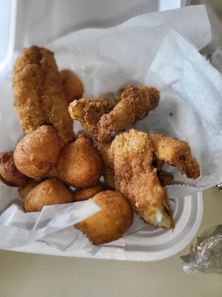 Fried Whiting and Hushpuppies
